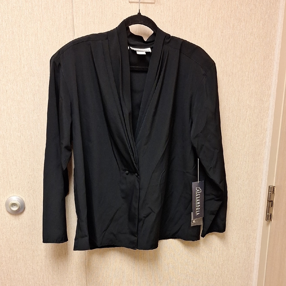 Alexandria Black Draped Top